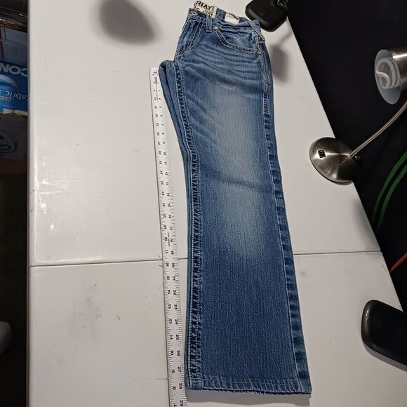 Ariat M6 Slim Boot Womans Distressed Denim Jeans 100%Cotton 30x28 Measurements. - Picture 5 of 16